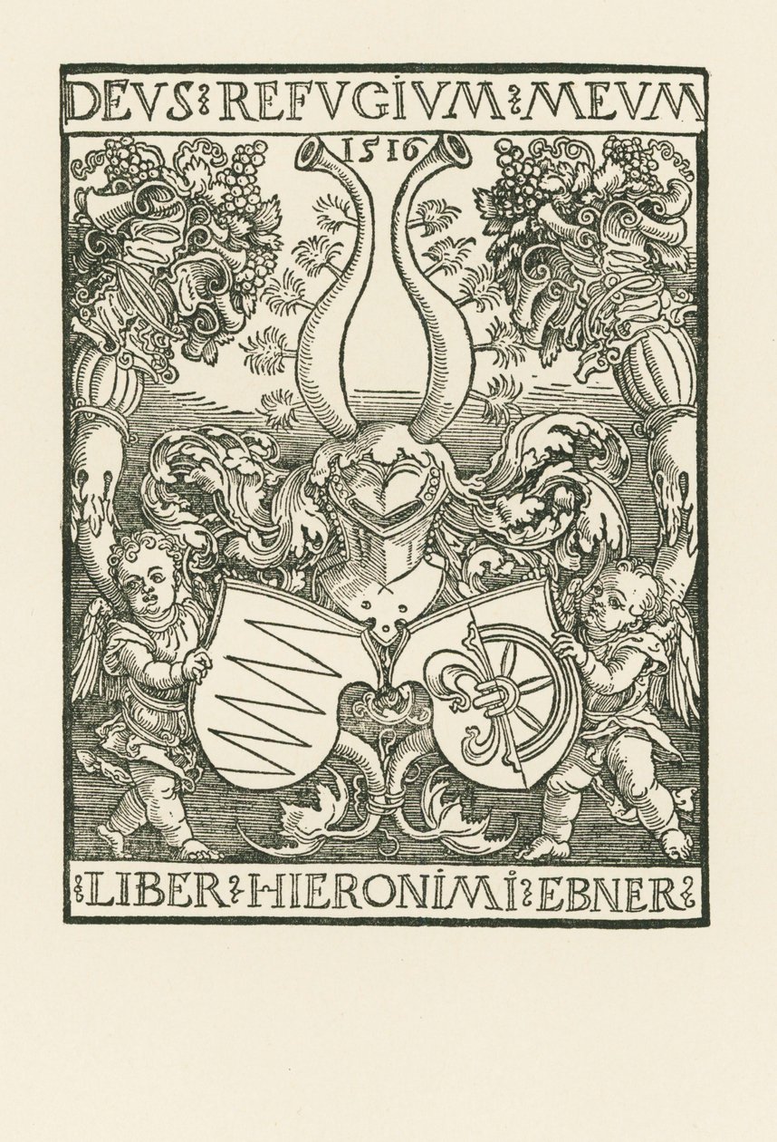 Placa de libro de Hieronymus Ebner de Albrecht Dürer or Duerer