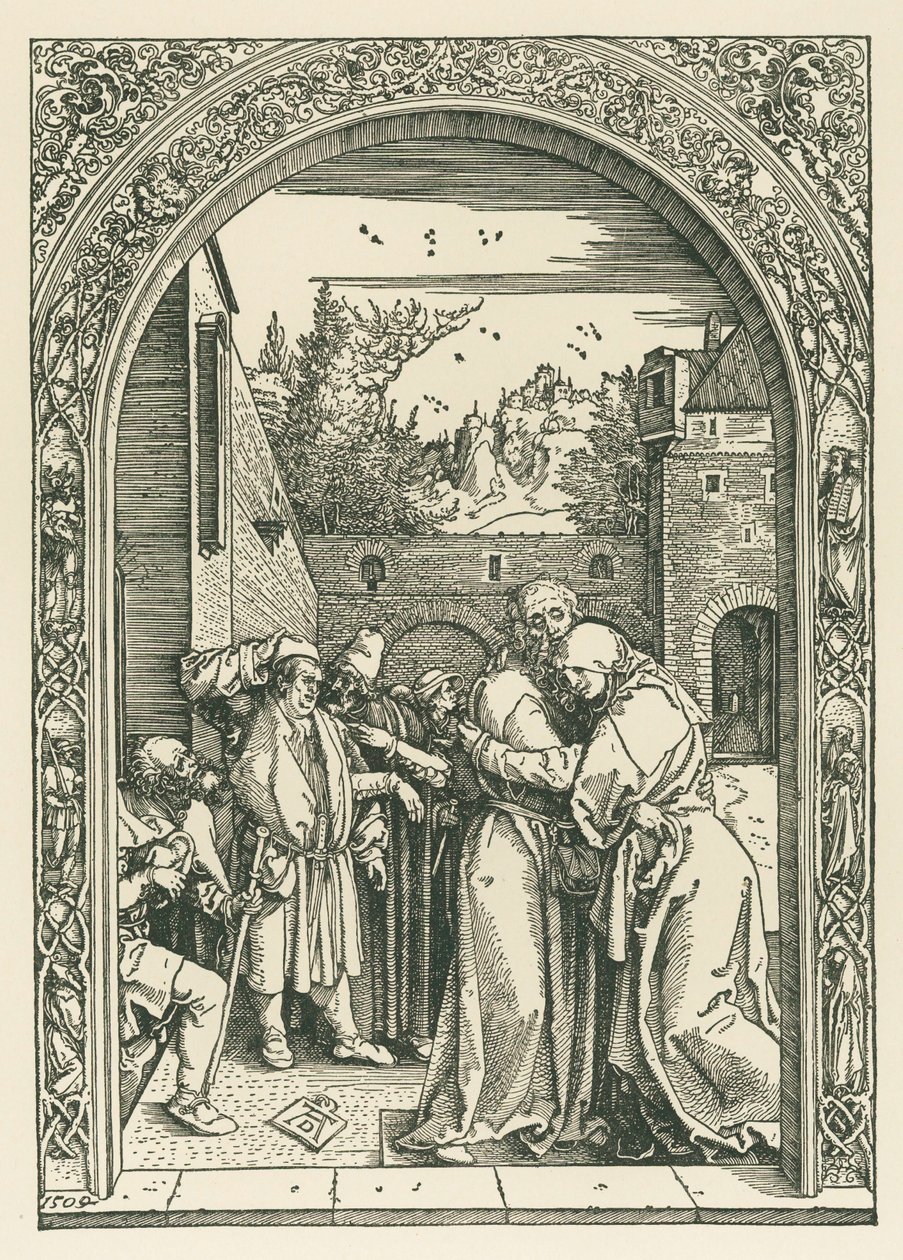 El encuentro de Joaquín y Ana en el Golden Gate de Albrecht Dürer or Duerer