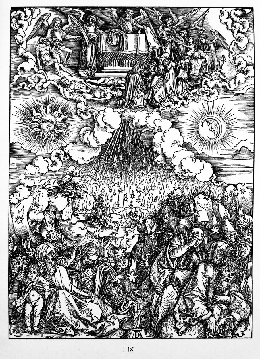 La apertura del quinto y sexto sellos de Albrecht Dürer or Duerer
