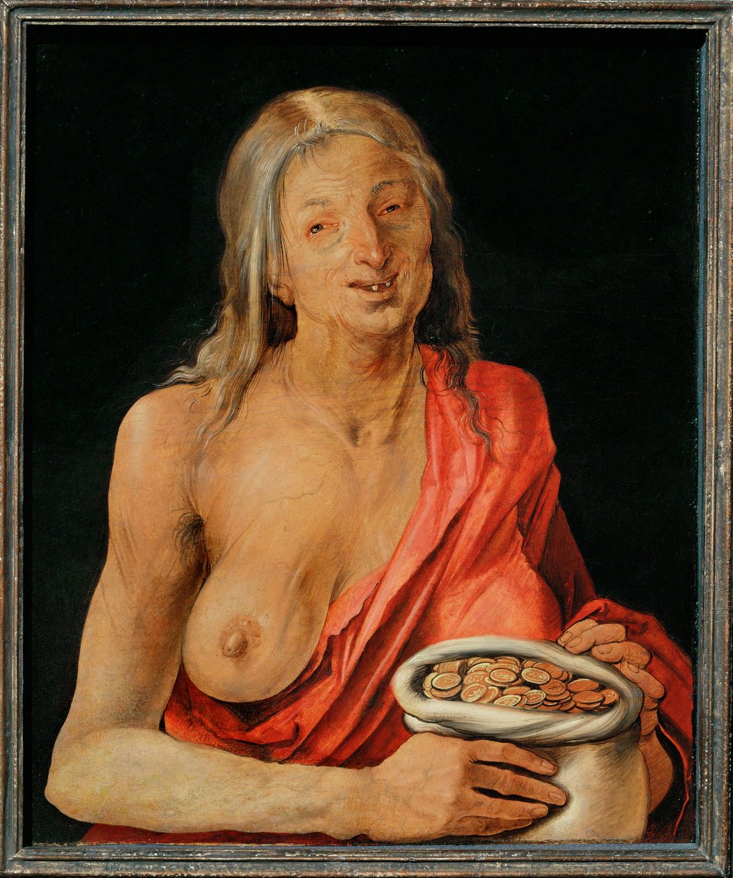 Vanitas, reverso del retrato de un joven (pintura sobre madera caliza) de Albrecht Dürer or Duerer