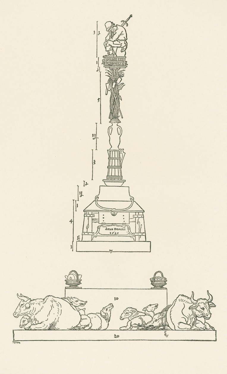 Columna de la victoria para el sometimiento de los campesinos insurgentes de Albrecht Dürer or Duerer