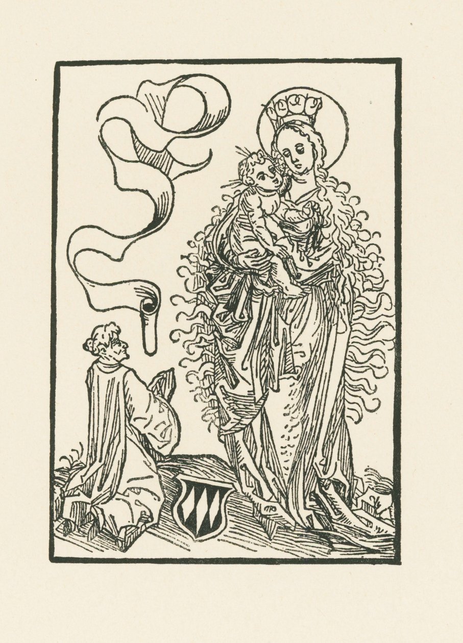 Virgen María venerada por Albrecht von Bonstetten de Albrecht Dürer or Duerer