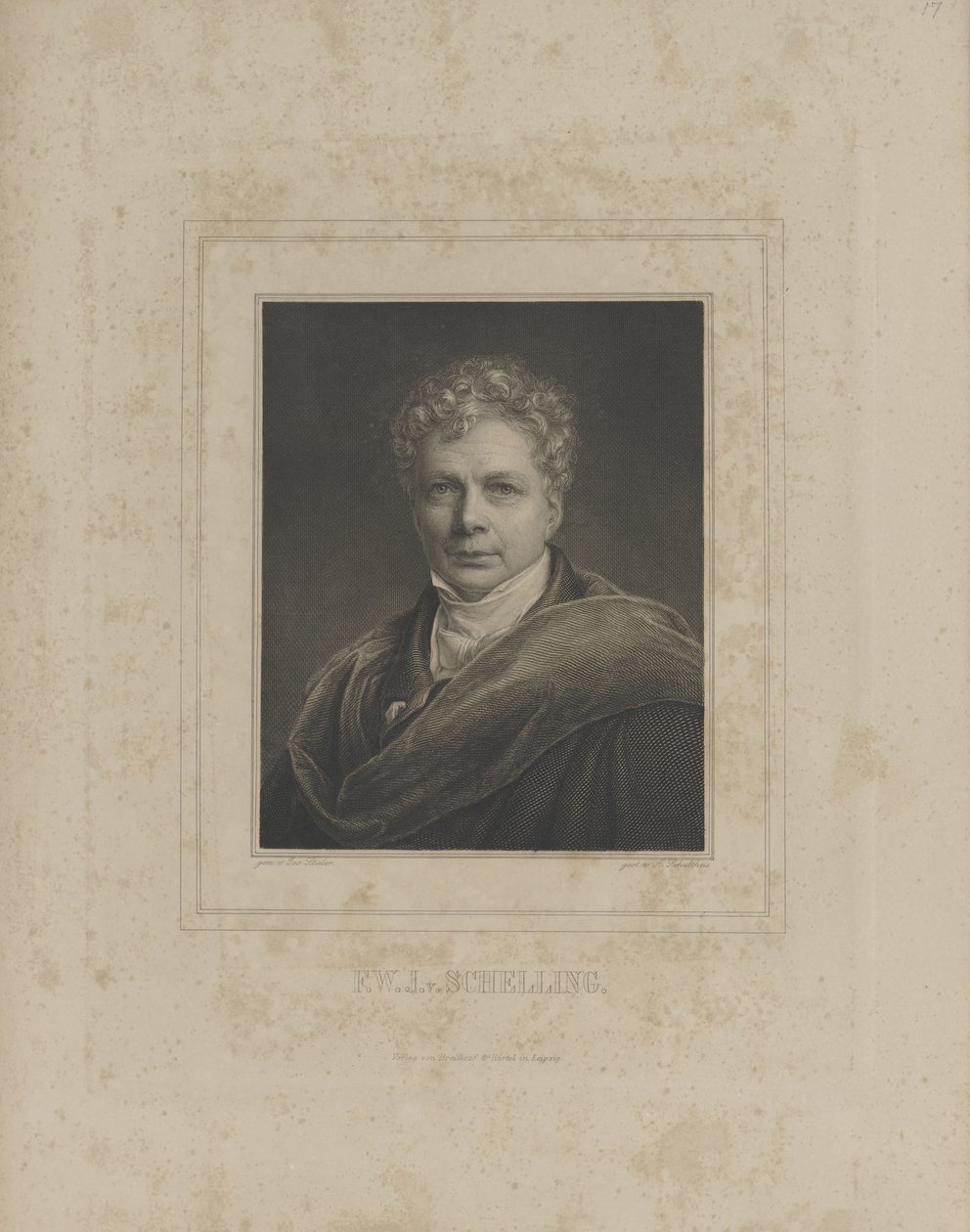 Friedrich Wilhelm Joseph Schelling 1775-1854, c. 1840 de Albrecht Fürchtegott Schultheiss