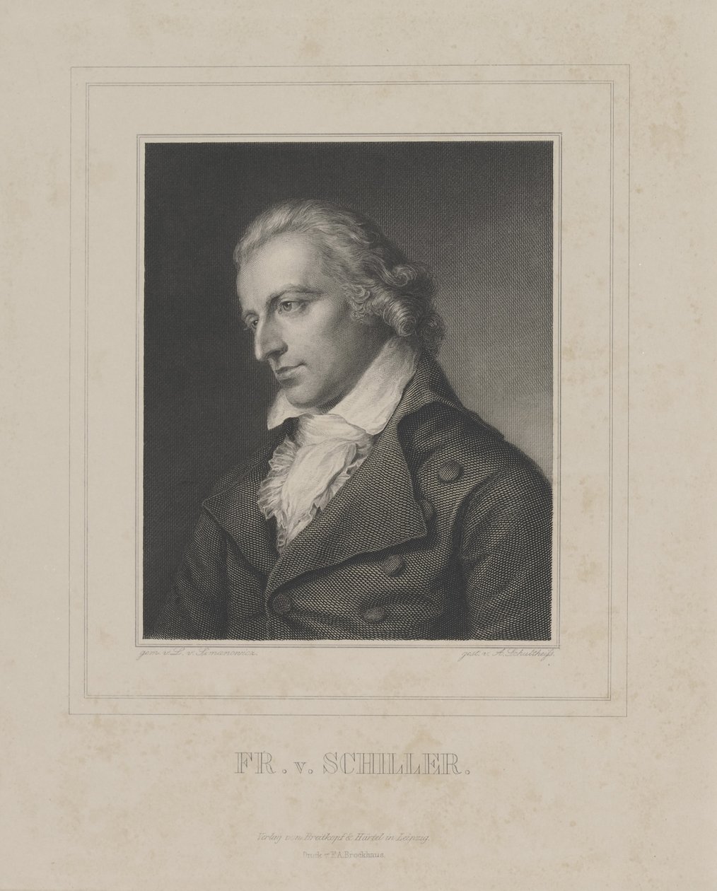 Retrato de Friedrich von Schiller 1759-1805, c. 1840 de Albrecht Fürchtegott Schultheiss