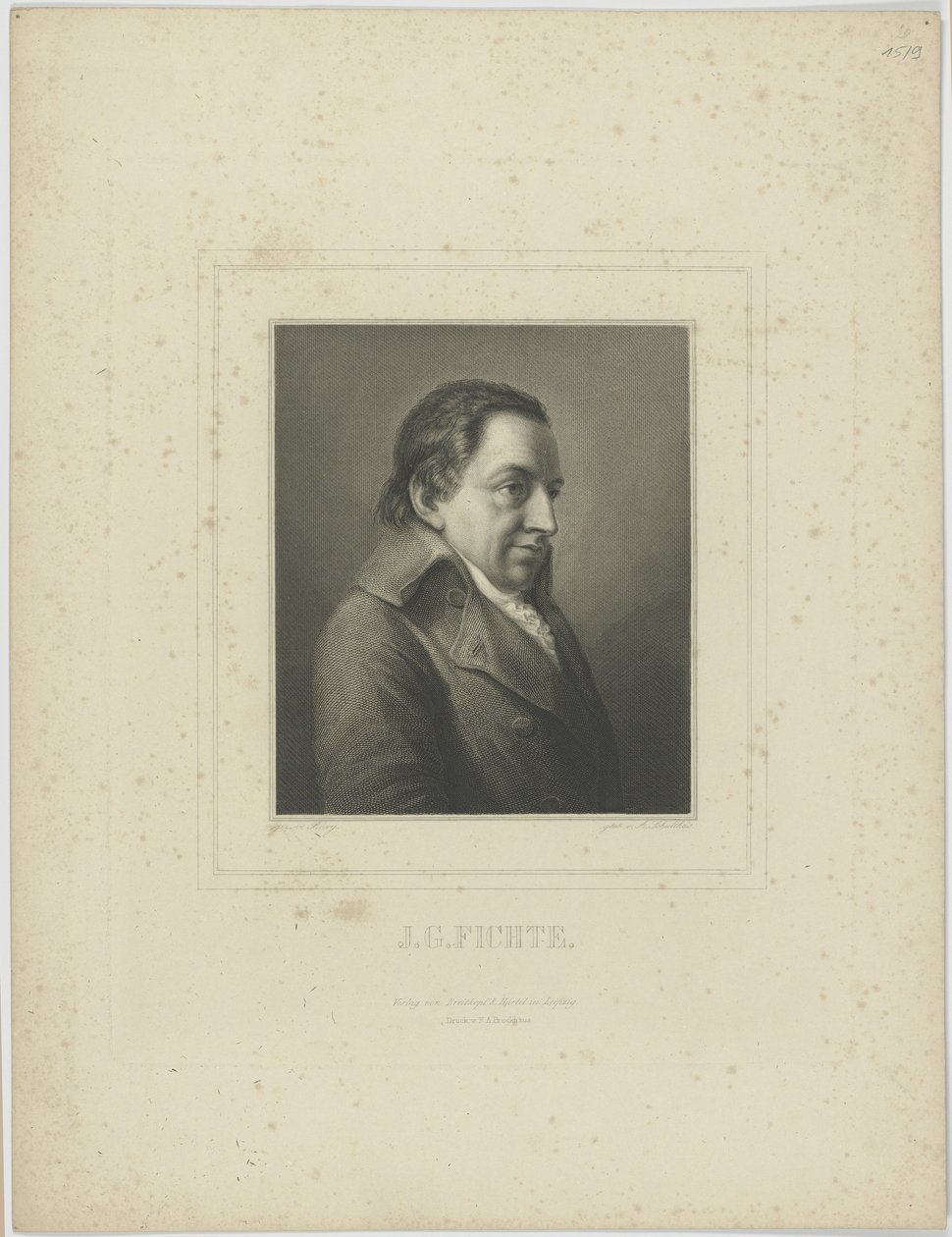 Retrato de Johann Gottlieb Fichte 1762-1814 de Albrecht Fürchtegott Schultheiss