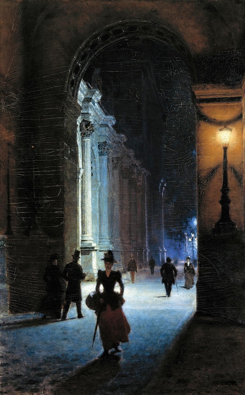 Louvre de noche de Aleksander Gierymski