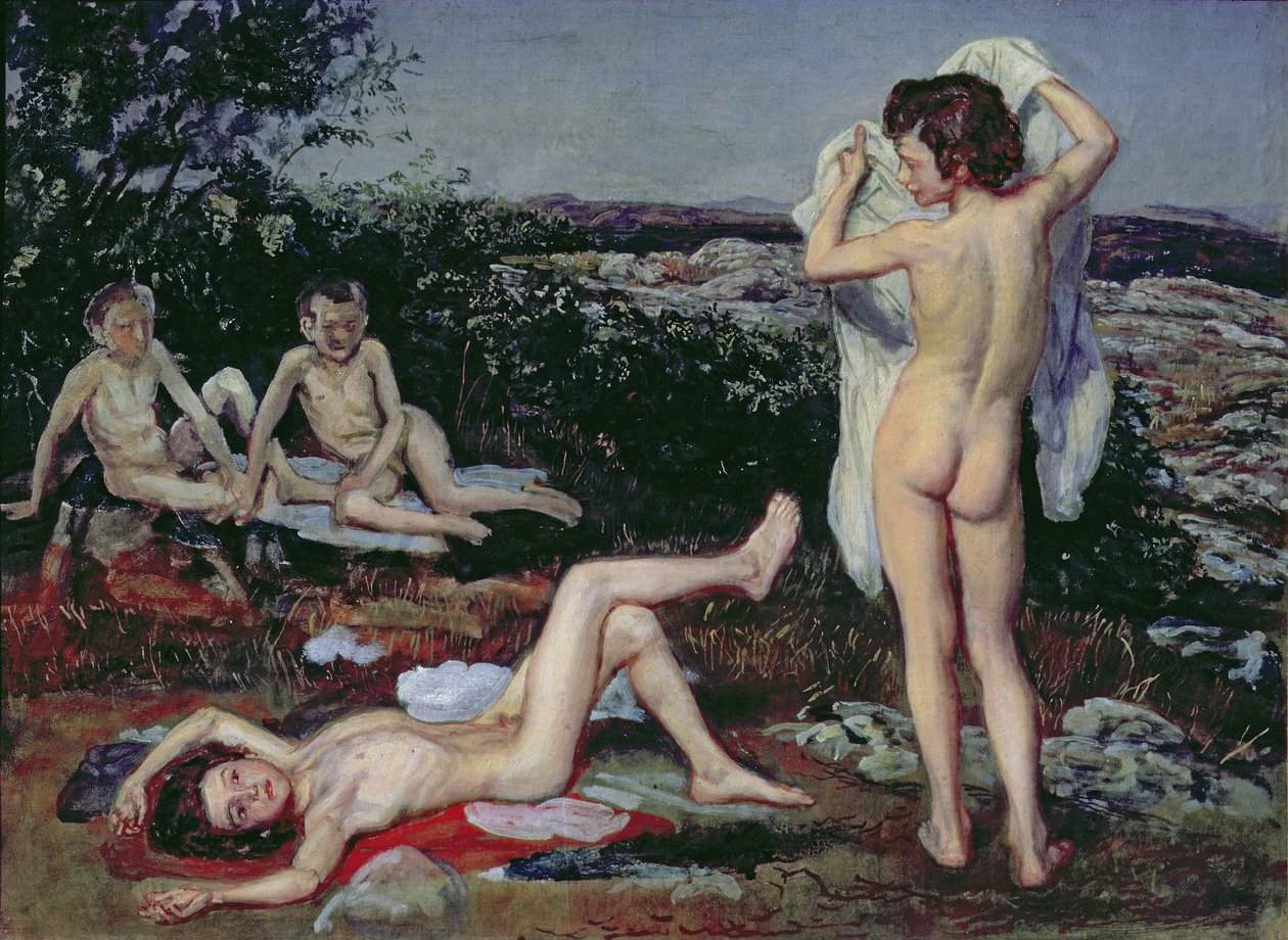 Cuatro Niños Desnudos, estudio para 