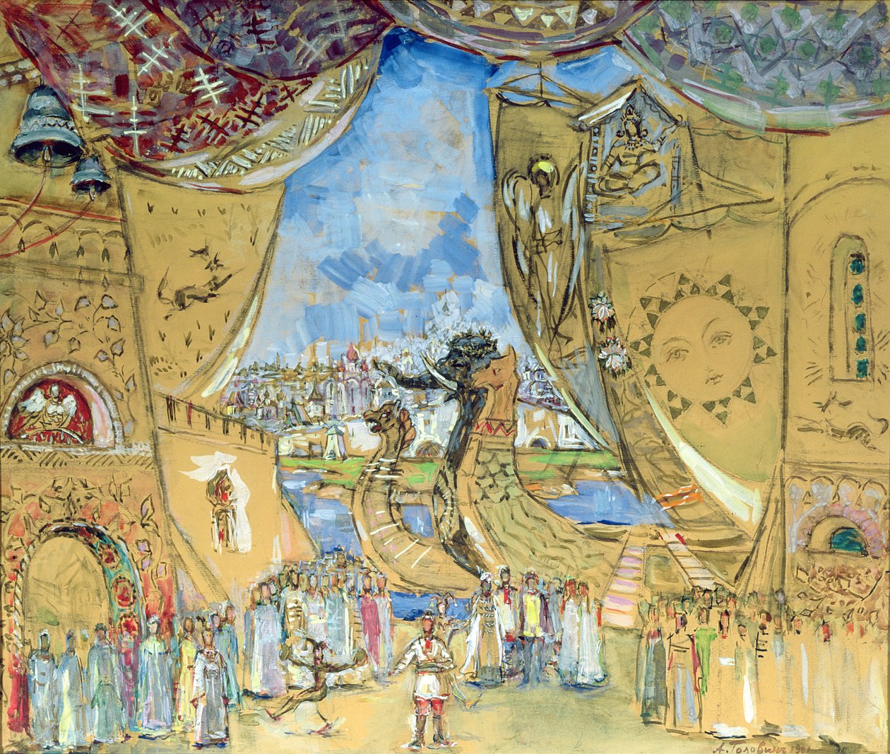 Diseño de escenario para la ópera 