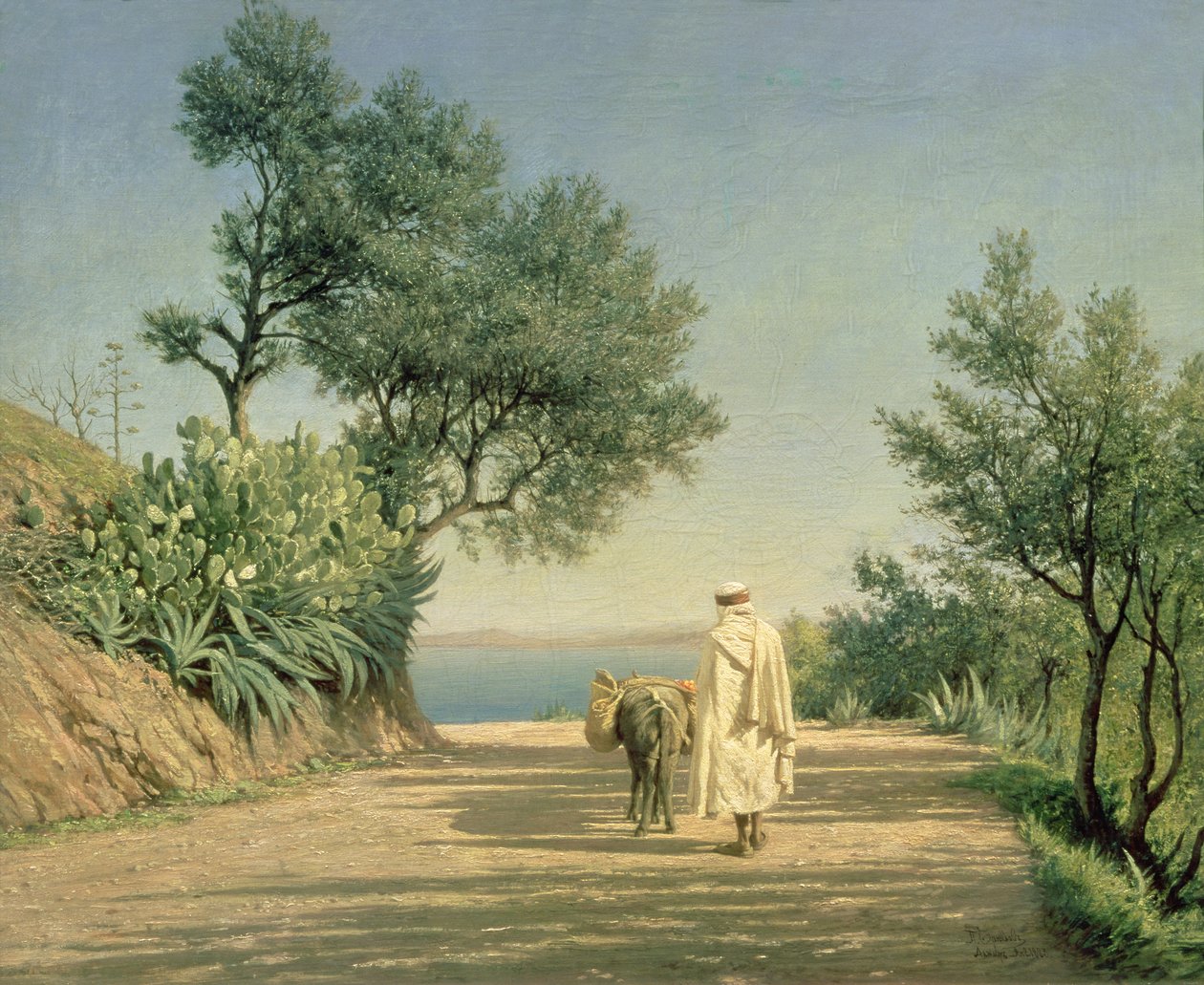 El camino al mar, Argelia, 1883 de Aleksandr Pavlovich Bryullov