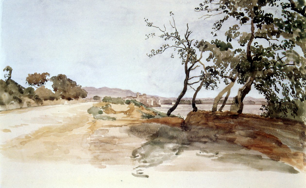 Campiña italiana, acuarela de Alexander Ivanov (18061858), pintor ruso de Aleksandr Andreevich Ivanov