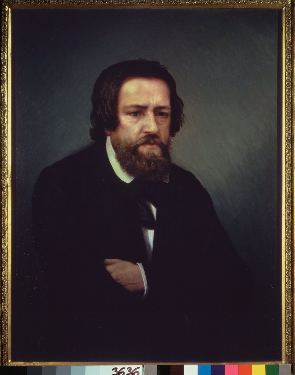 Retrato del artista Alexander Ivanov (1806-1858). Pintura de Sergei Petrovich Postnikov (1825-1880), óleo sobre lienzo. Arte ruso del siglo XIX. Galería Estatal Tretyakov, Moscú. de Aleksandr Andreevich Ivanov