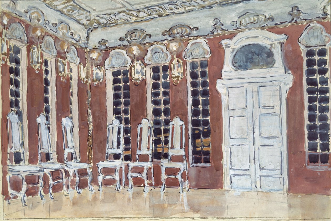 Diseño escénico para la ópera La casa de hielo de A. Koreshchenko, 1900 de Aleksandr Jakovlevic Golovin