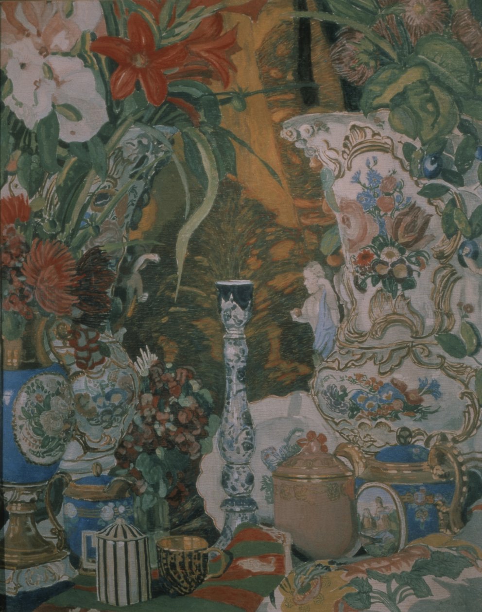 Naturaleza muerta. Flores y porcelana, 1912 de Aleksandr Jakovlevic Golovin