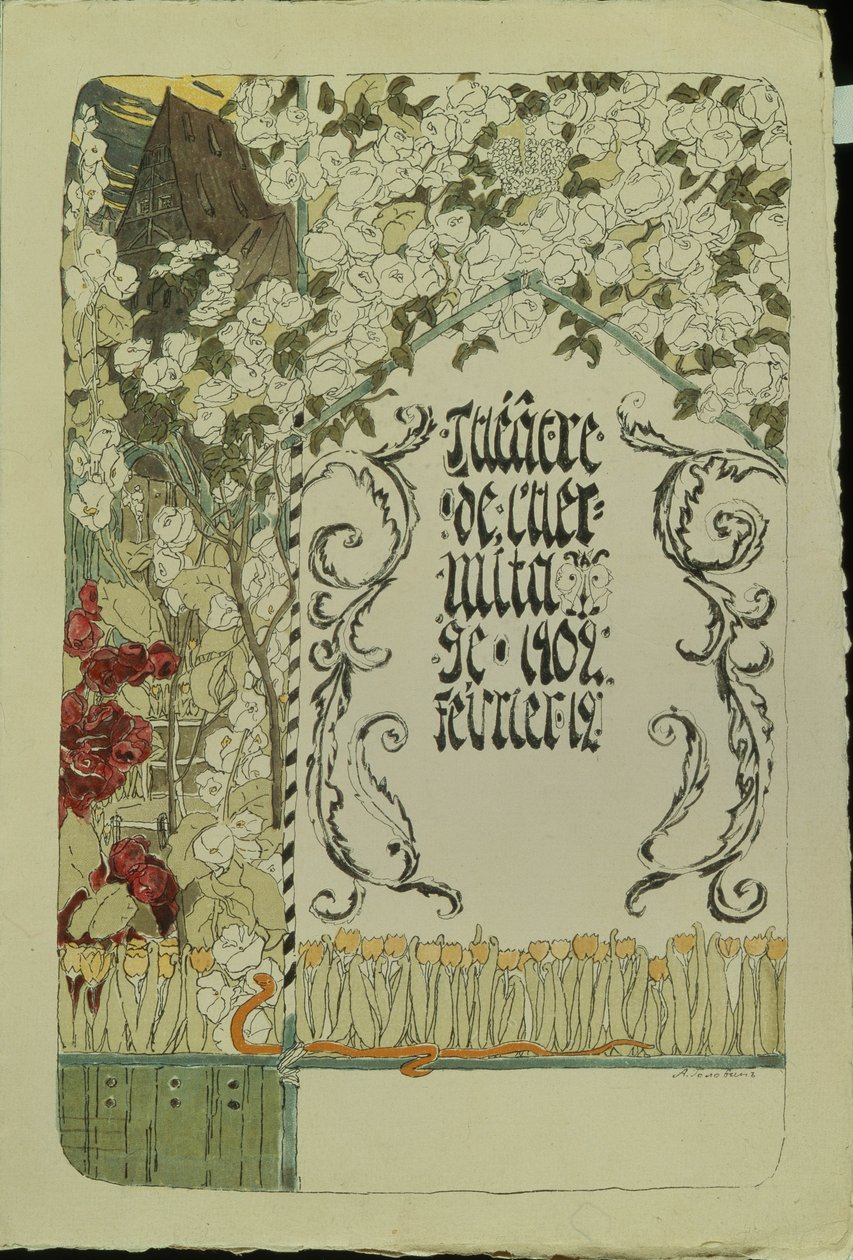 Programa de teatro para la obra teatral Fausto, 1902 de Aleksandr Jakovlevic Golovin