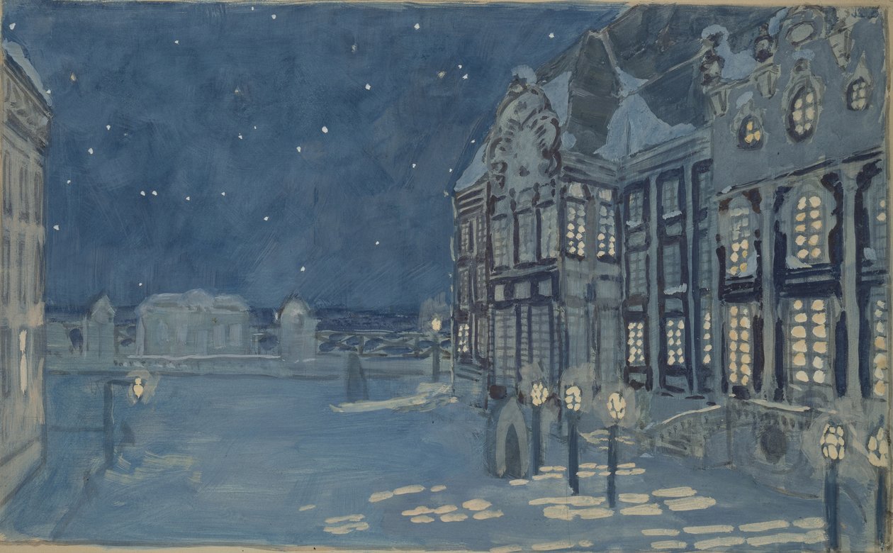 Palacio de Invierno. Diseño de escenario para la ópera La Casa de Hielo de A. Koreshchenko, 1901 de Aleksandr Jakovlevic Golovin