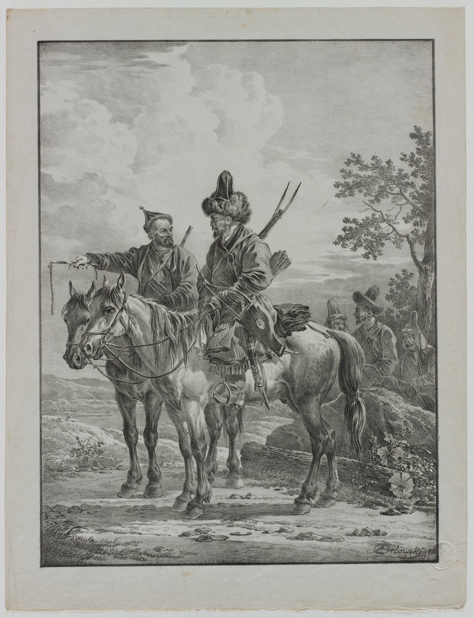 Tartars on Horseback de Aleksandr Orlowski