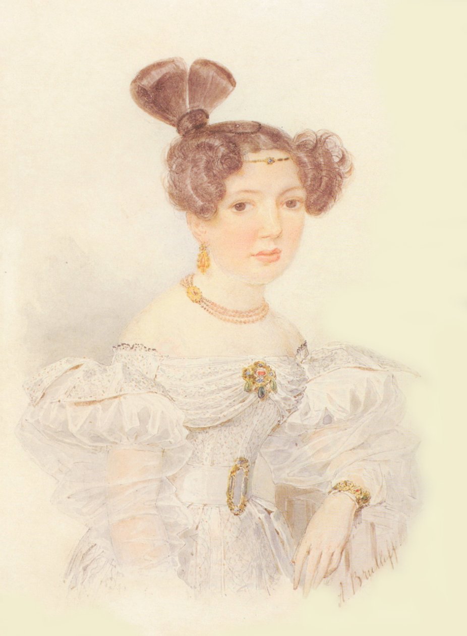 Retrato de Yekaterina Ivanovna Zagryazhskaya de Aleksandr Pavlovich Bryullov