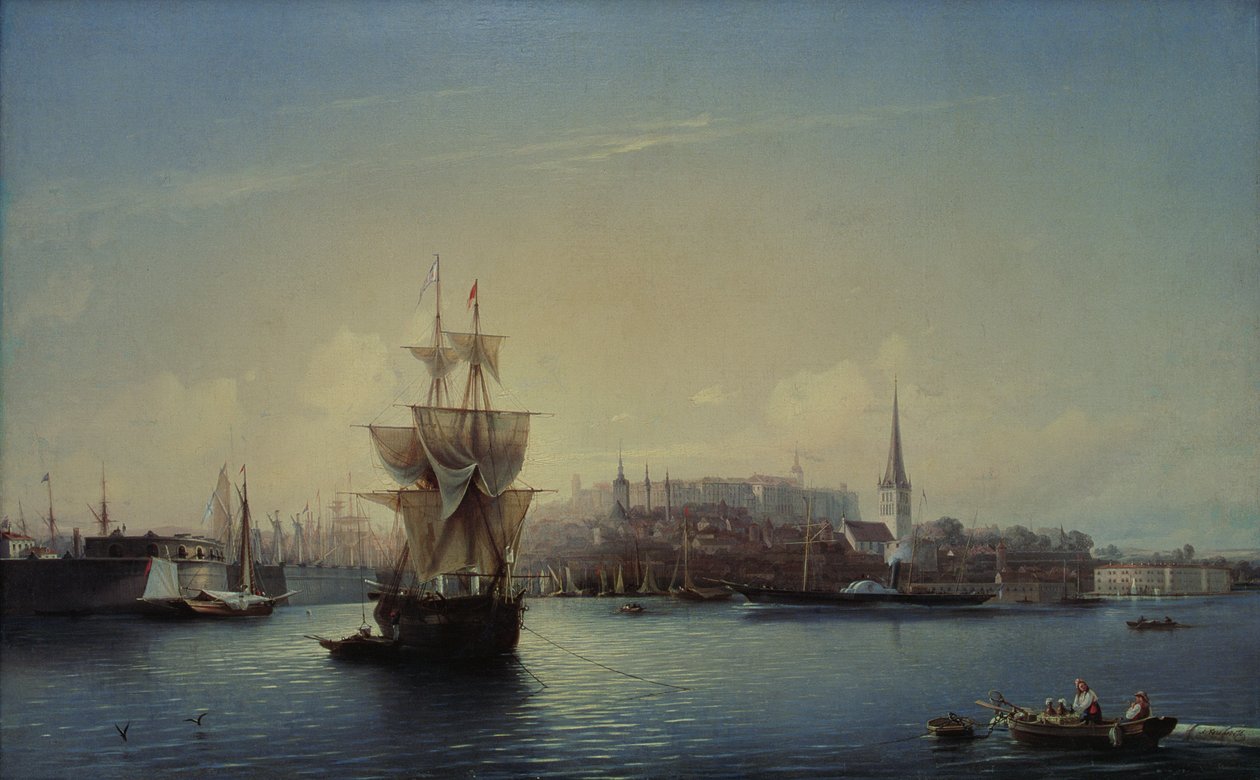 Puerto de Tallin, 1853 de Aleksei Petrovich Bogolyubov