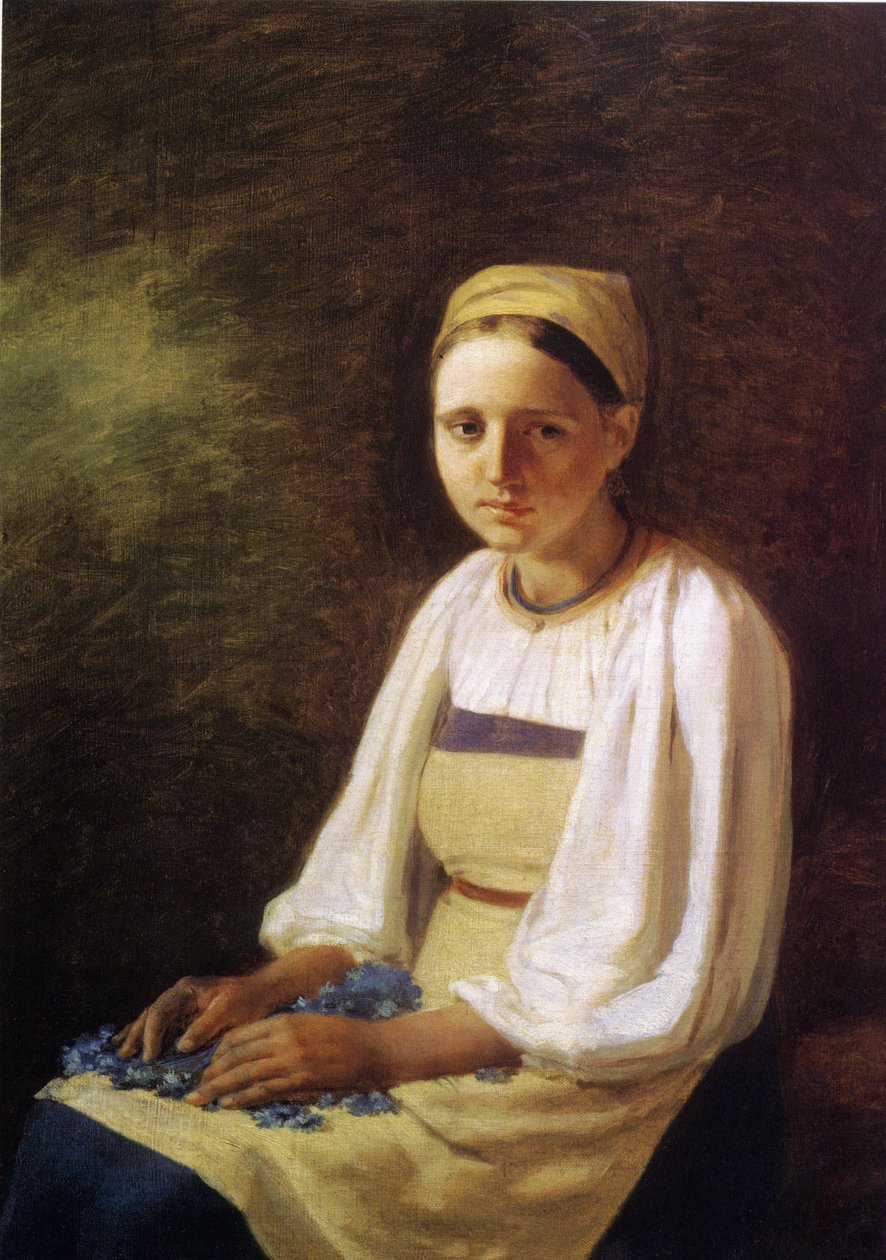 Una campesina con acianos de Aleksei Gavrilovich Venetsianov