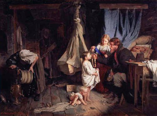 Regreso de la ciudad, 1870 de Aleksei Ivanovich Korzukhin