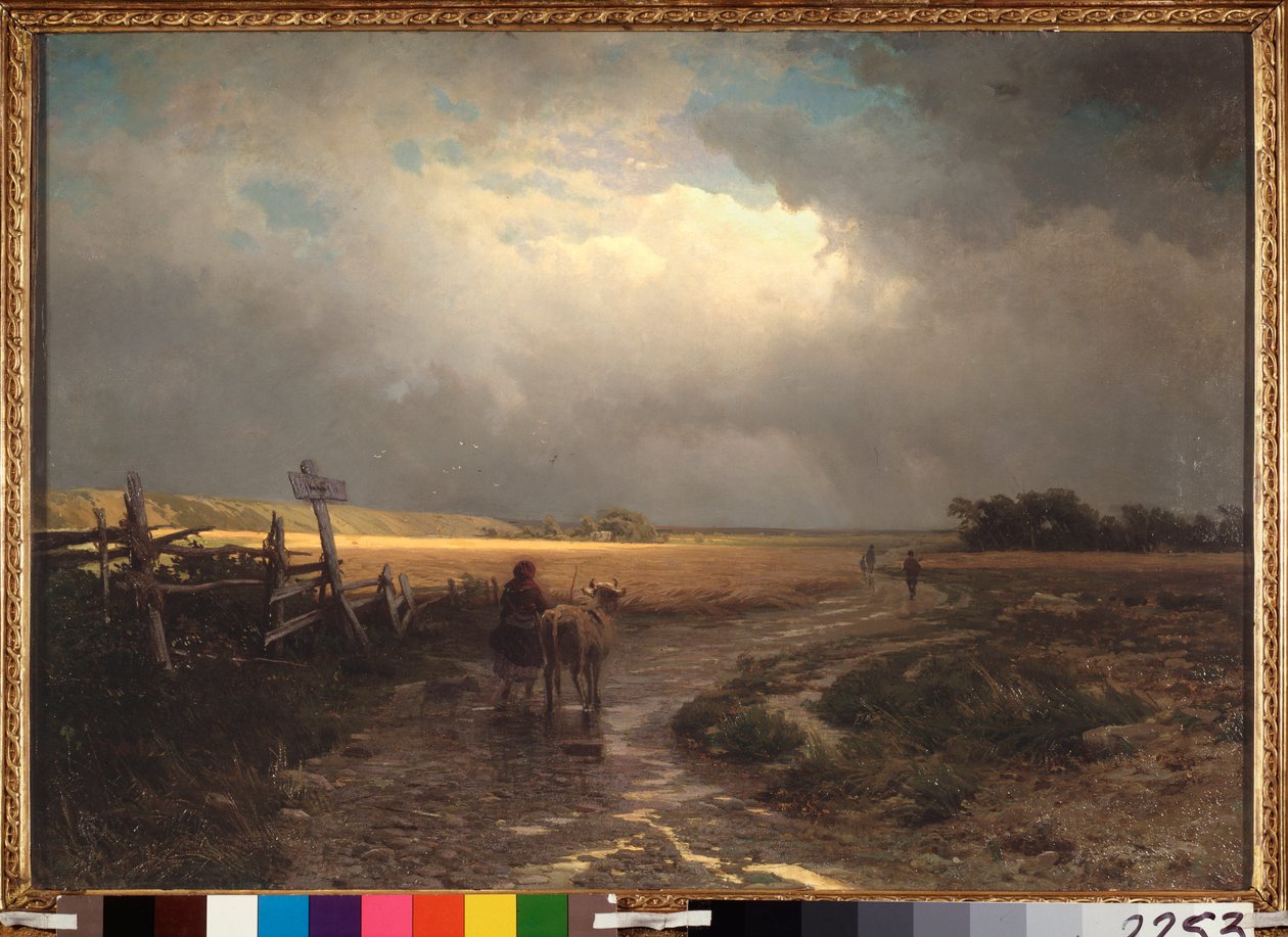 The Thaw (Deshielo) - Pintura de Alexei Kondratyevich Savrasov (Savrasov) (1830-1897), óleo sobre lienzo de Alexei Kondratjewitsch Sawrassow