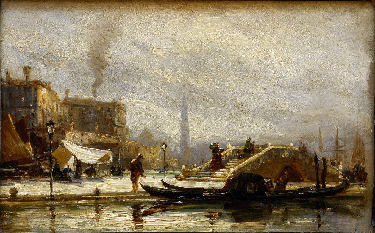 Venecia cerca de la estación de tren. Mediodía de Aleksei Petrovich Bogolyubov