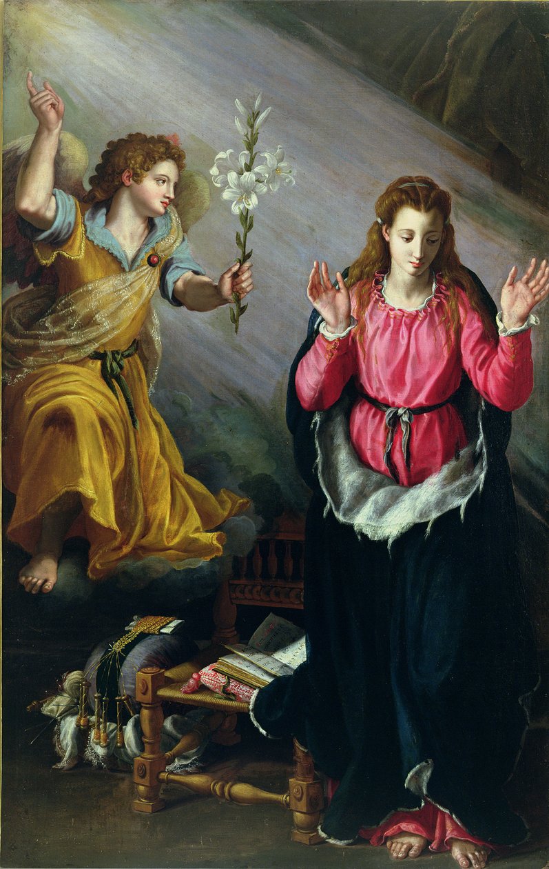 La Anunciación, 1603 de Alessandro Allori