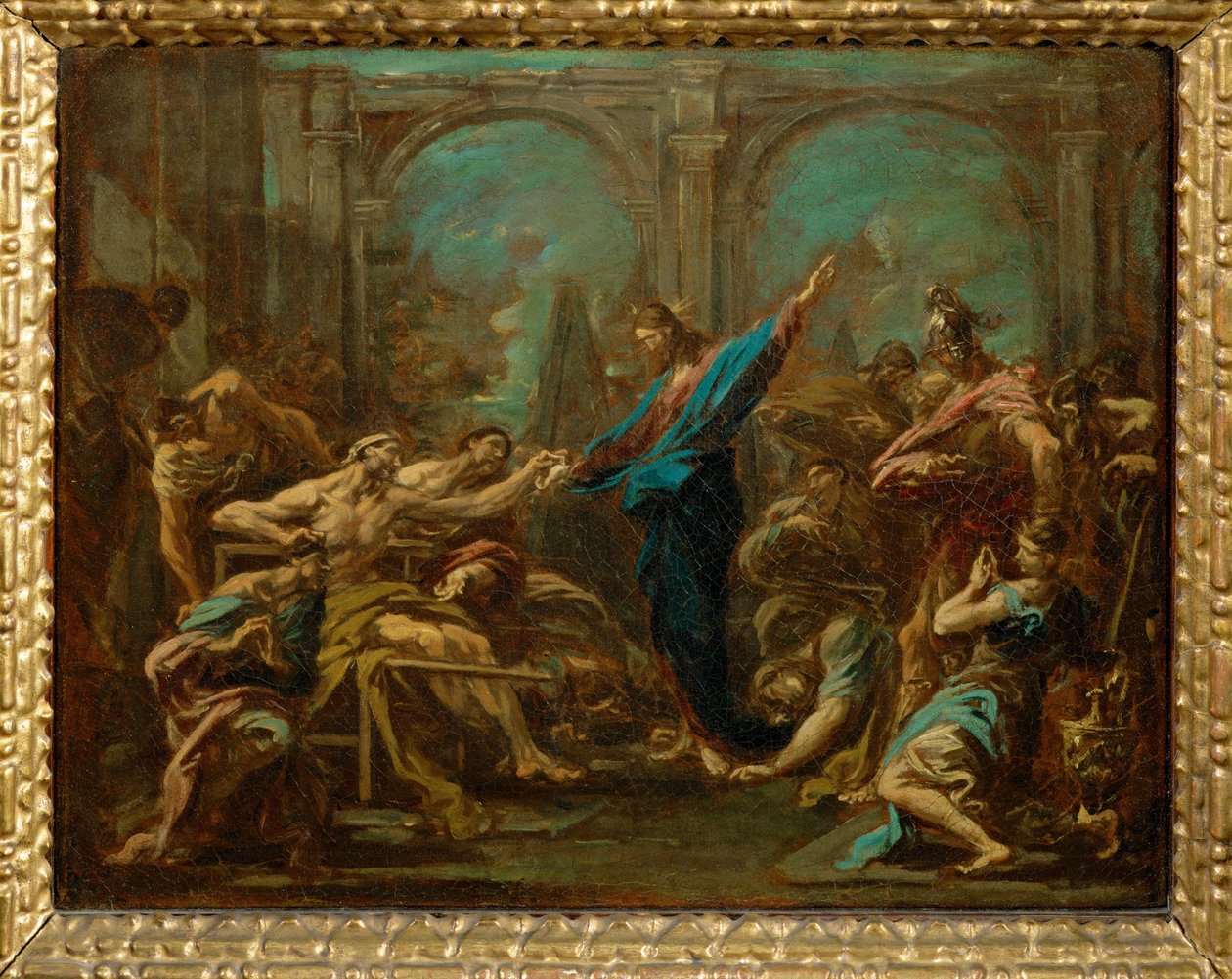 Jesus guerissant les paralytiques - Cristo cura a los cojos ... de Alessandro (style of) Magnasco
