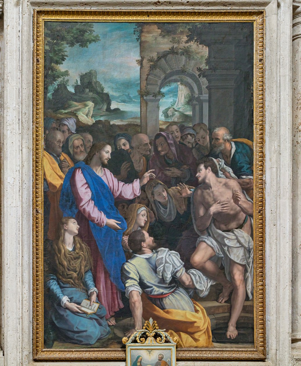 La resurrección de Lázaro de Alessandro (workshop of) Allori
