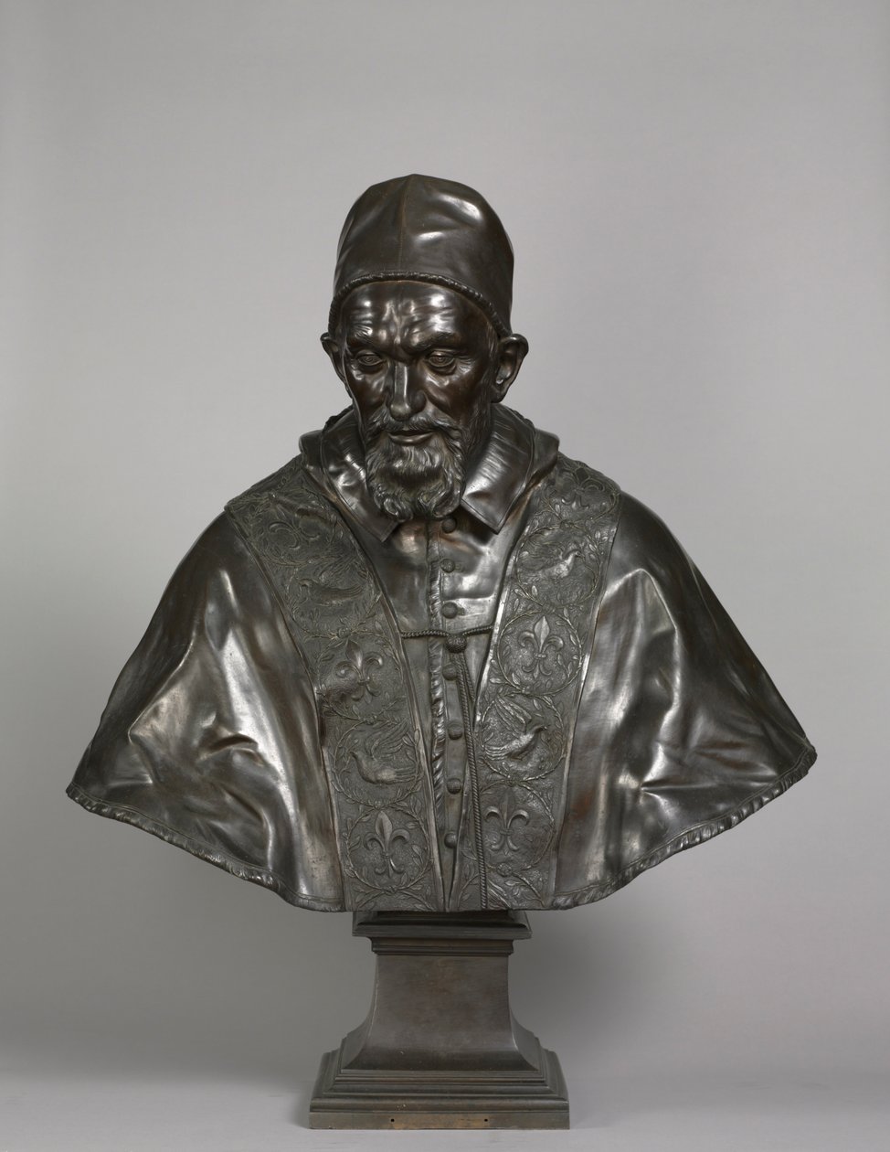 Retrato del Papa Inocencio X Pamphili, diseñado 1647-1648, fundido 1650-1700 de Alessandro Algardi