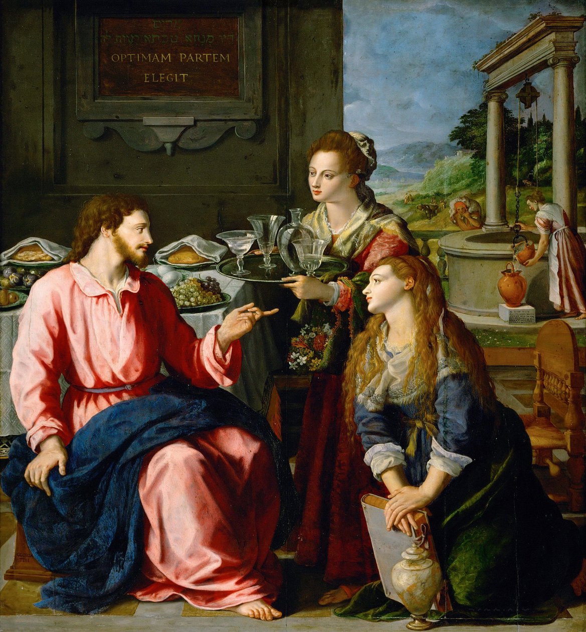 Cristo en la casa de Marta y María de Alessandro Allori