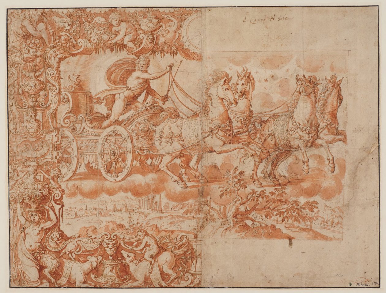 Phaeton fährt die Quadriga de Alessandro Allori