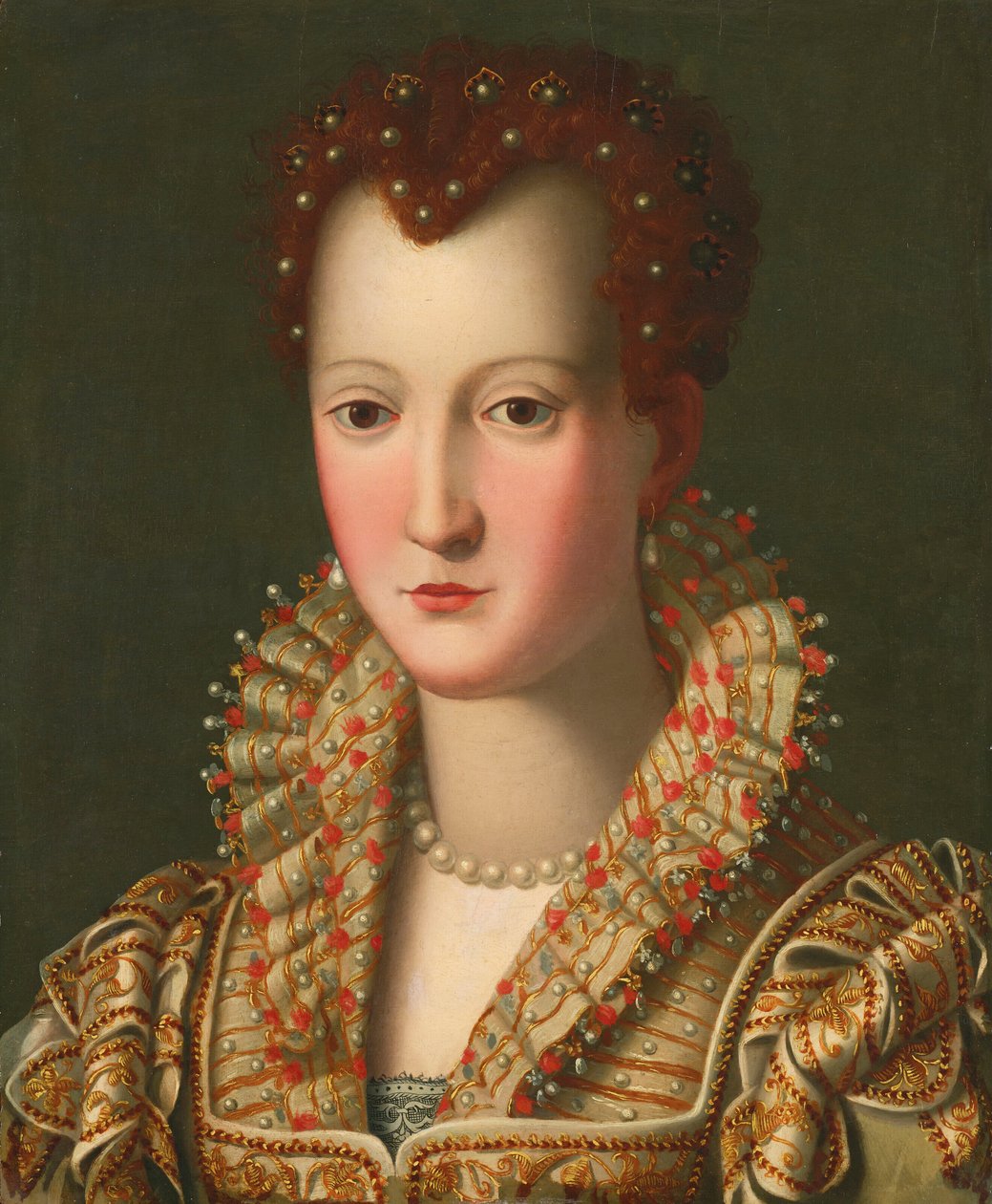 Retrato de Virginia de Médicis (1568-1615), de busto de Alessandro Allori