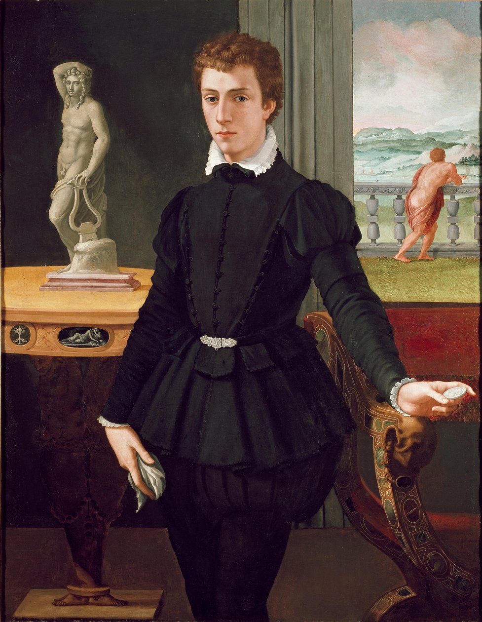 Retrato de un joven de Alessandro Allori
