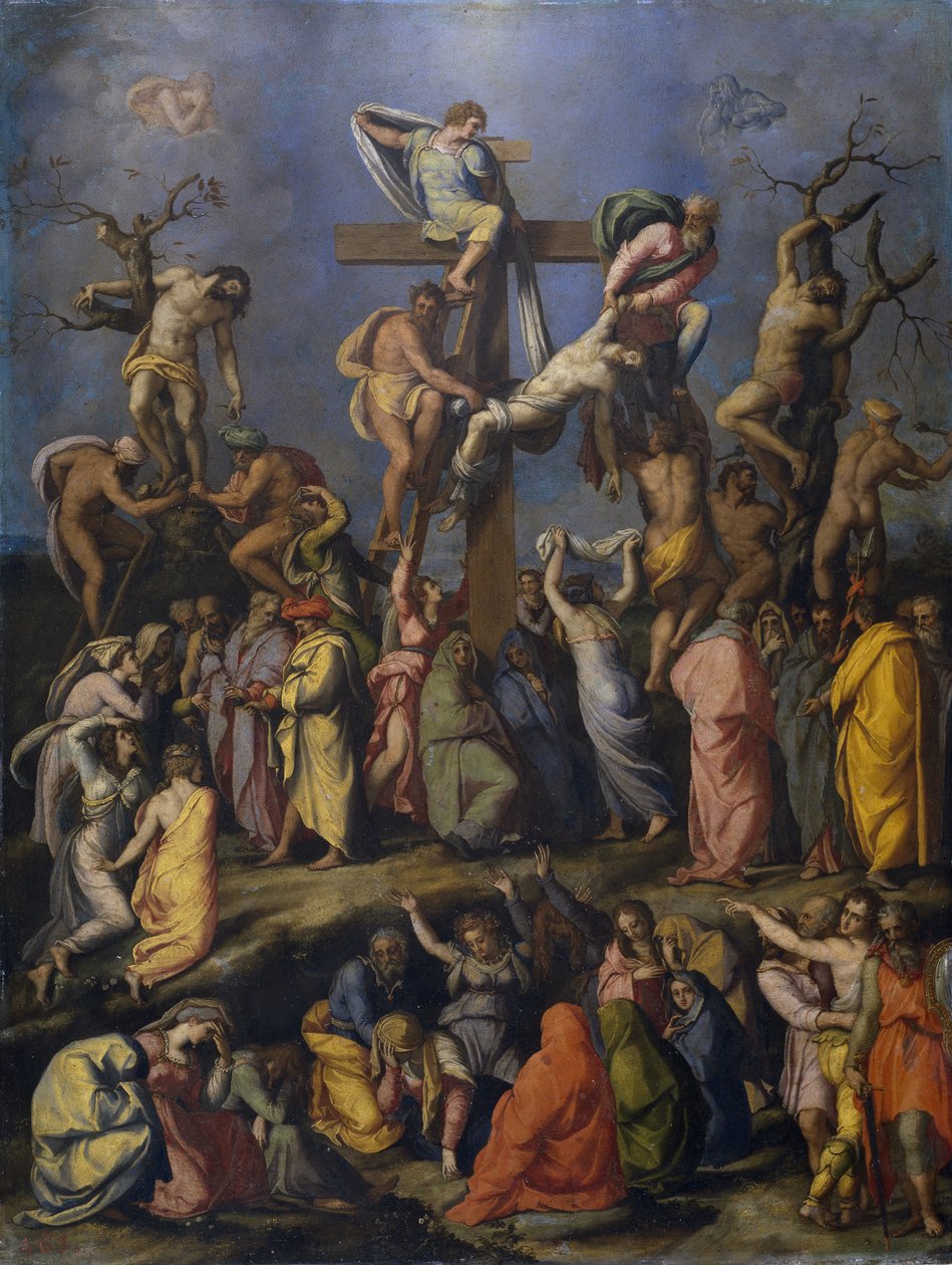 El descendimiento de la cruz, c. 1560 de Alessandro Allori