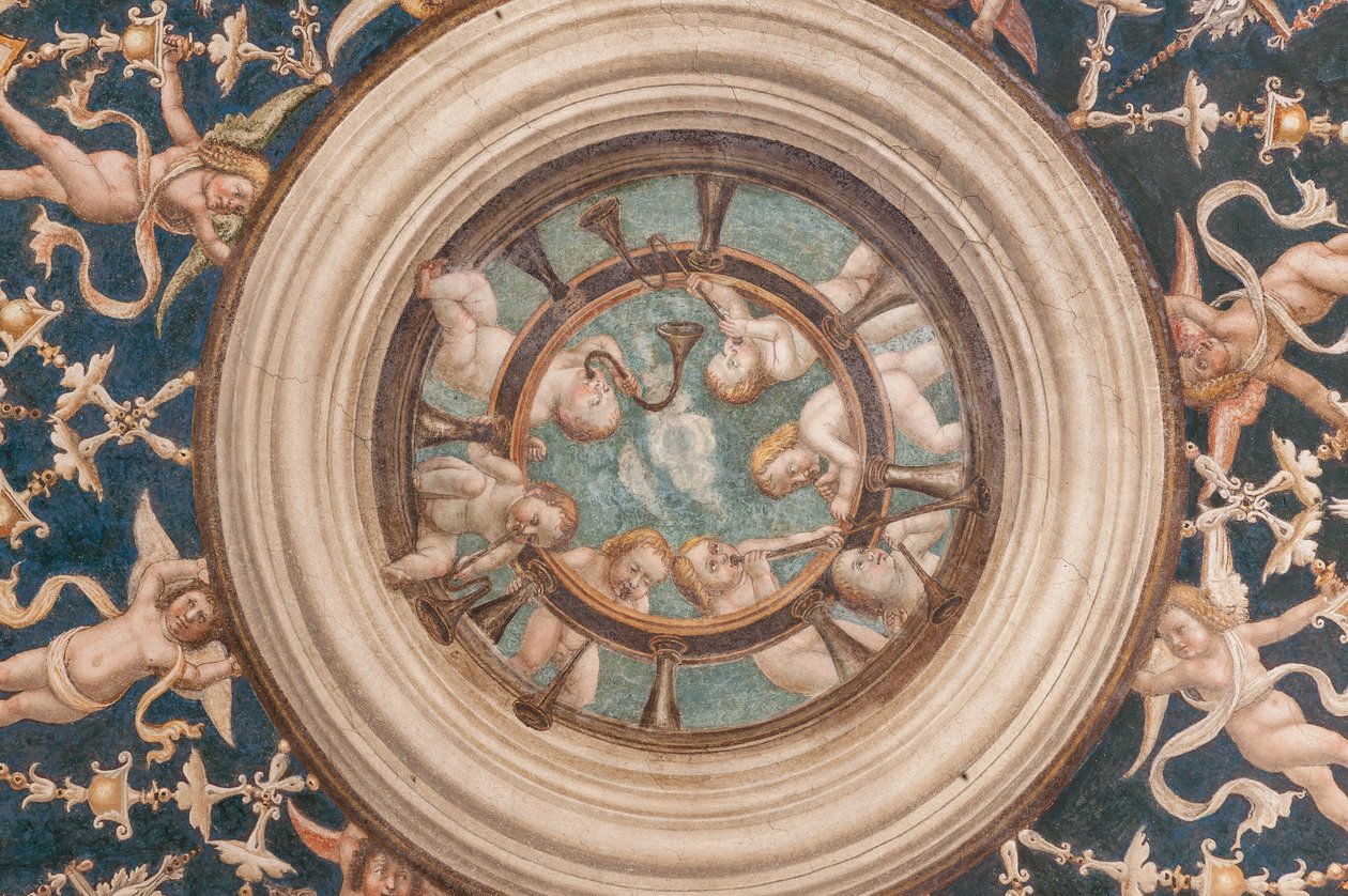 Putti tocando instrumentos musicales, detalle de 3660848 de Alessandro Araldi