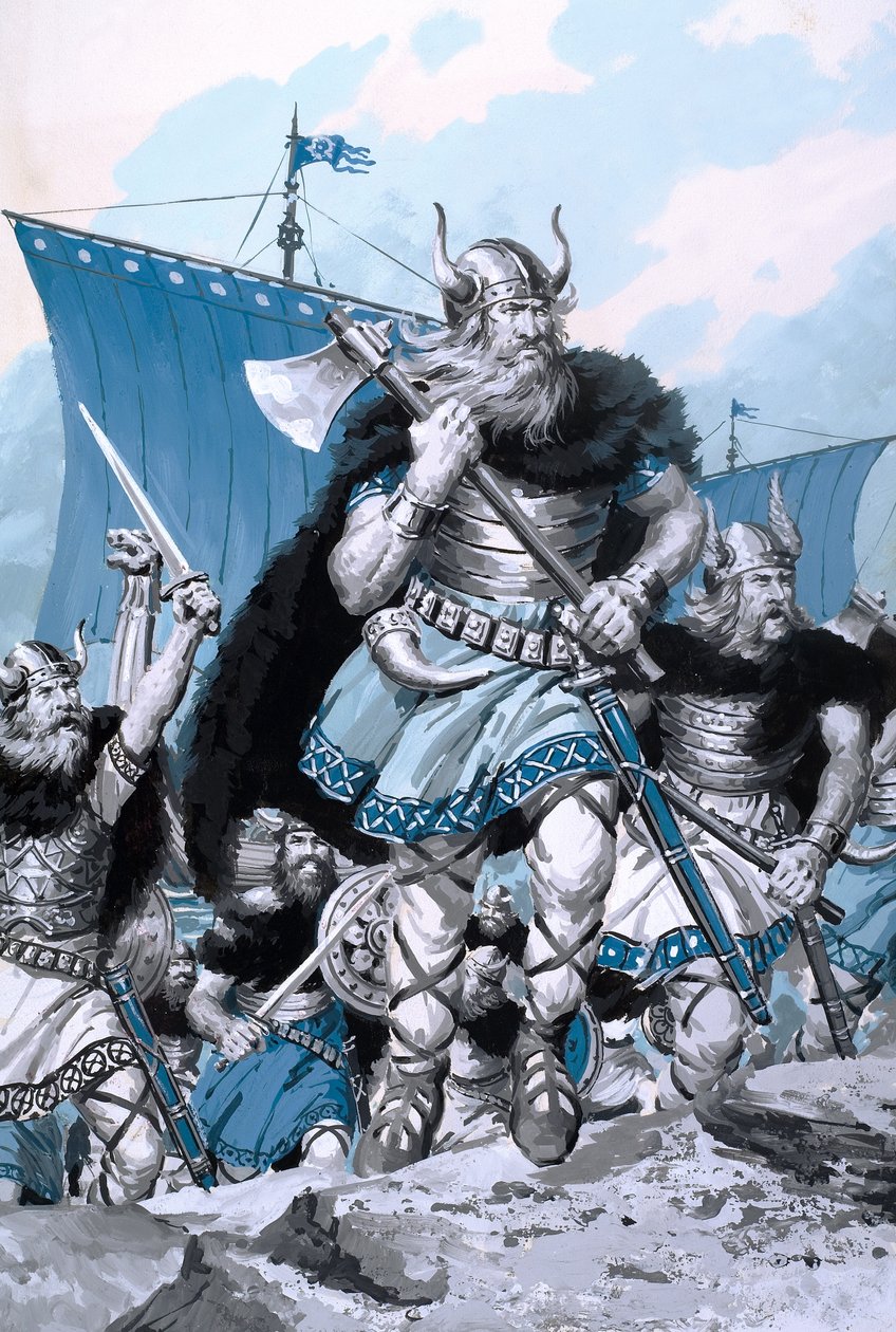 Diablos del mar, de "La historia de Francia" (gouache sobre papel) de Alessandro Biffignandi