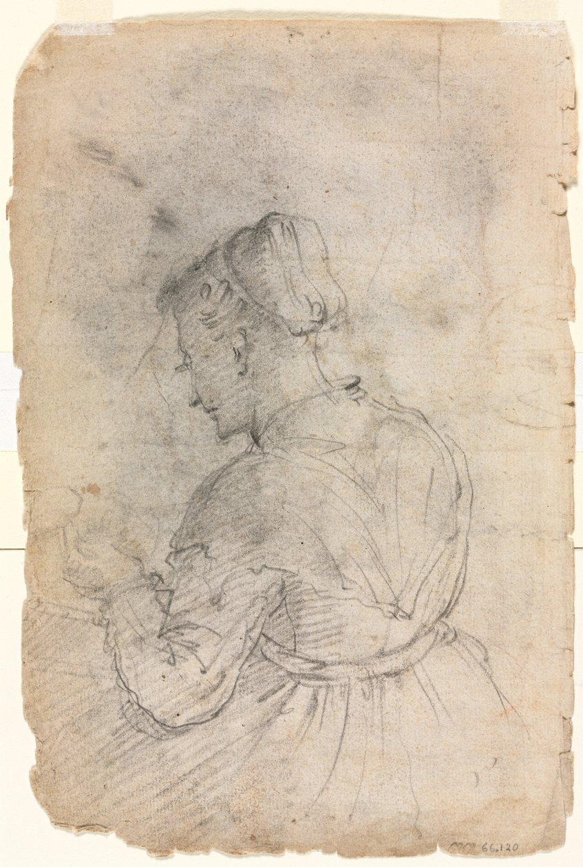 Una criada de cocina, segunda mitad de 1500s de Alessandro Casolani