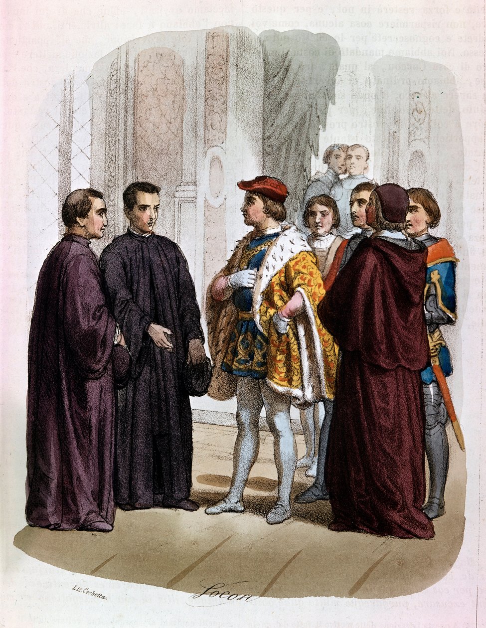 Retrato de Nicolás Maquiavelo (Niccolò di Bernardo dei Machiavelli) de Alessandro Focosi