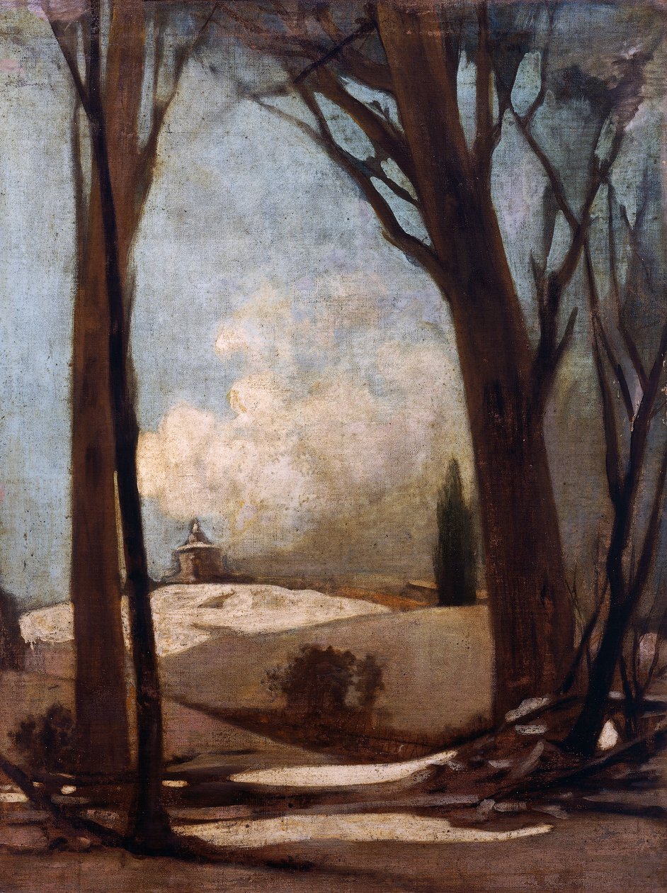 Paisaje nevado con San Luca de Alessandro Guardassoni