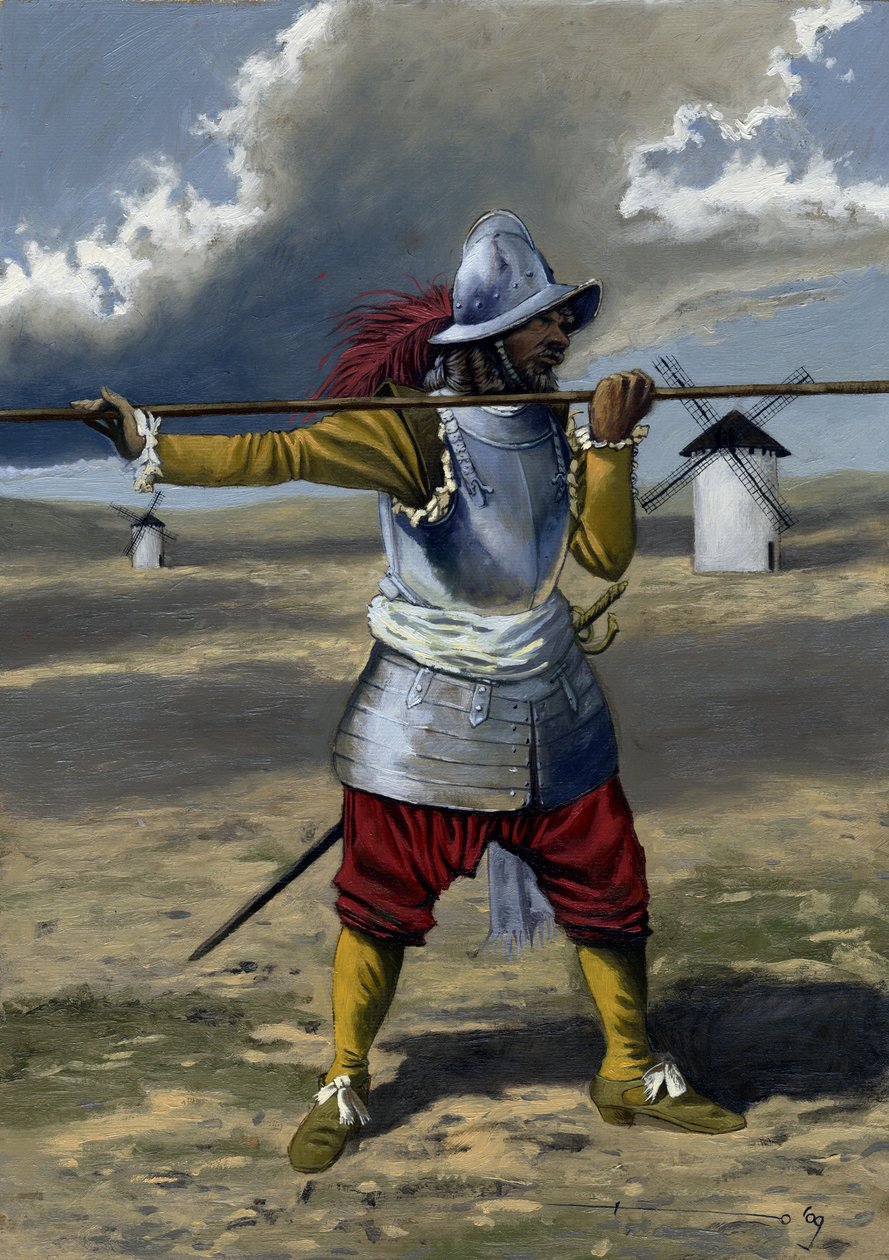 Un tercio, piquier de la infantería española entre 1534 y 1704. Dibujo de Alessandro Lonati de Alessandro Lonati