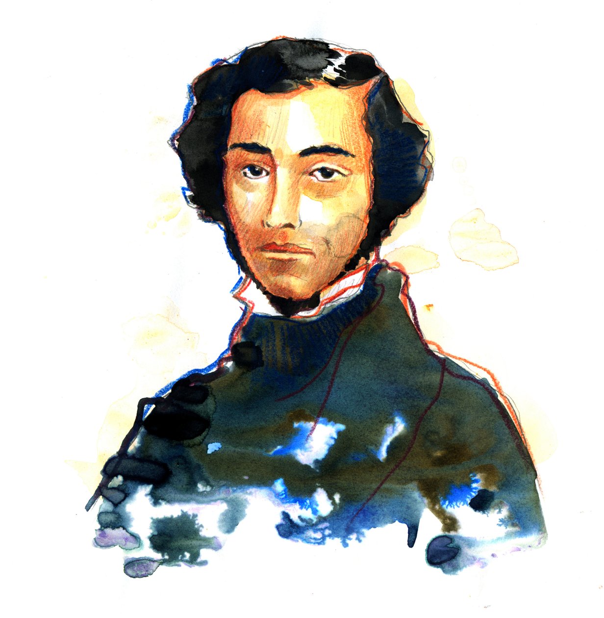 Charles-Alexis-Henri Clerel de Tocqueville (1805-59) - Retrato de Alexis de Tocqueville (Alexis Charles Henri Cleral de Tocqueville) (1805 - 1859), historiador y político francés. de Alessandro Lonati