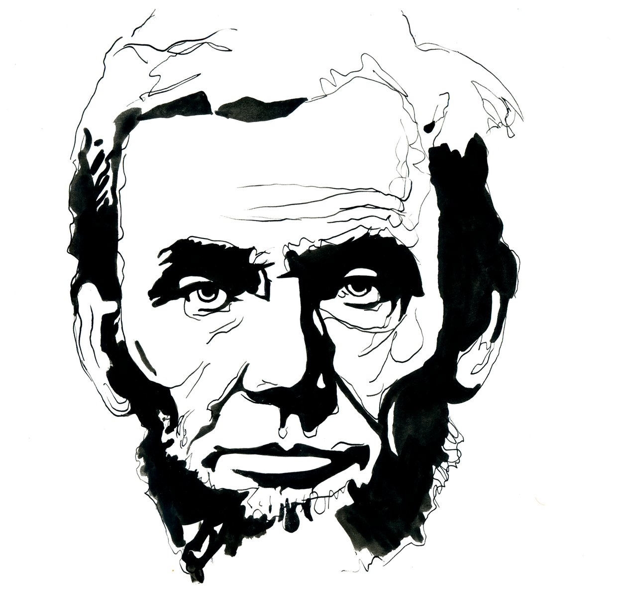 Retrato de Abraham Lincoln (1809-1865) Presidente de los Estados Unidos (Retrato del presidente estadounidense Abraham Lincoln) de Alessandro Lonati