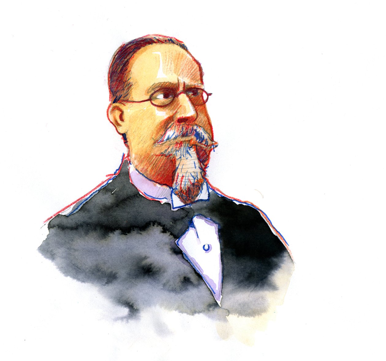 Retrato de Cesare Lombroso (1835-1909) fundador de la Escuela Italiana de Criminología (Retrato de Cesare Lombroso criminólogo y médico italiano, fundador de la Escuela Italiana de Criminología Positivista) de Alessandro Lonati