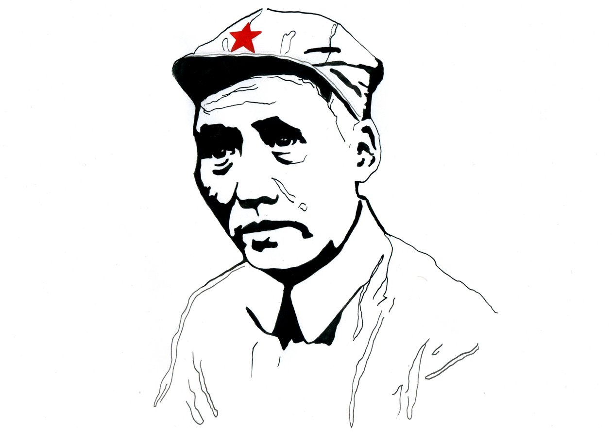 Retrato del revolucionario comunista chino y padre fundador de la República Popular China Mao Zedong de Alessandro Lonati