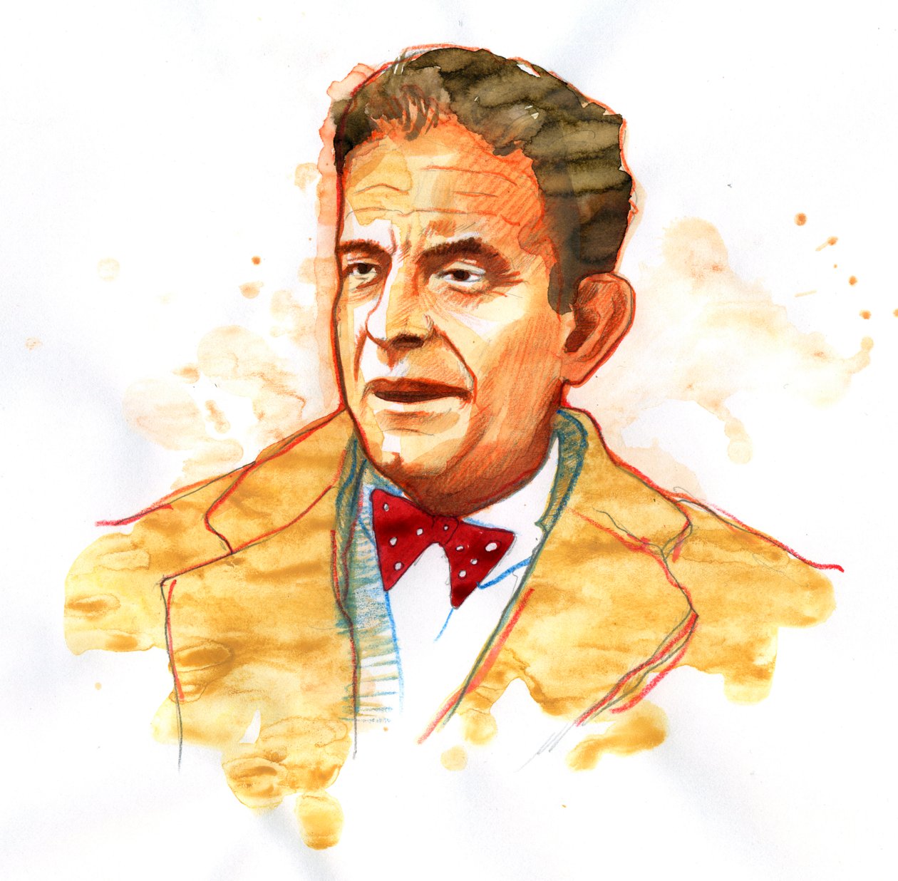 Retrato del psiquiatra y psicoanalista francés Jacques Lacan (1901-1981) (Retrato del psiquiatra y psicoanalista francés Jacques Lacan) de Alessandro Lonati
