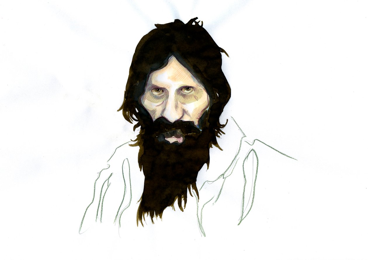 Retrato de Grigori Iefimovich Rasputín (Rasputín de Alessandro Lonati
