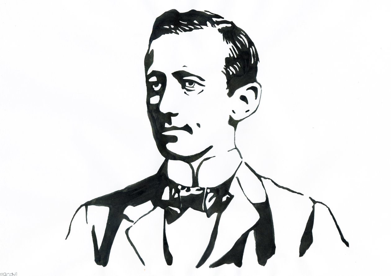 Retrato de Guglielmo Marconi (1874-1937), físico italiano, inventor del telégrafo de Alessandro Lonati