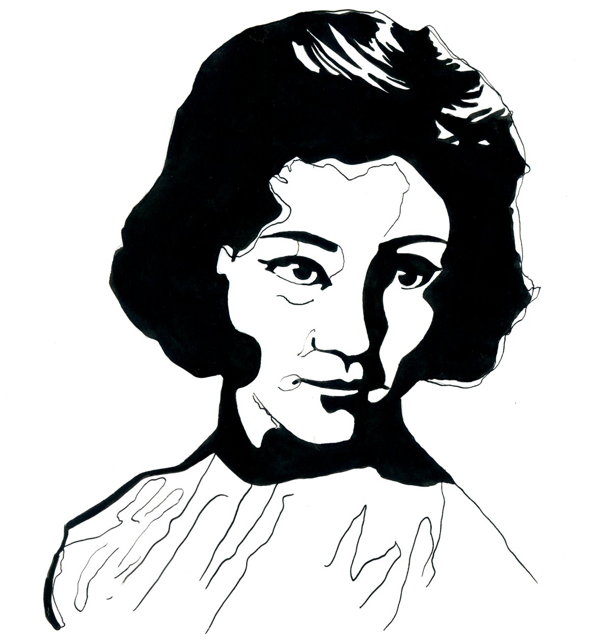 Retrato de Jiang Qing (1914-1991) Esposa de Mao Zedong (Retrato de Jiang Qing como Madame Mao) de Alessandro Lonati