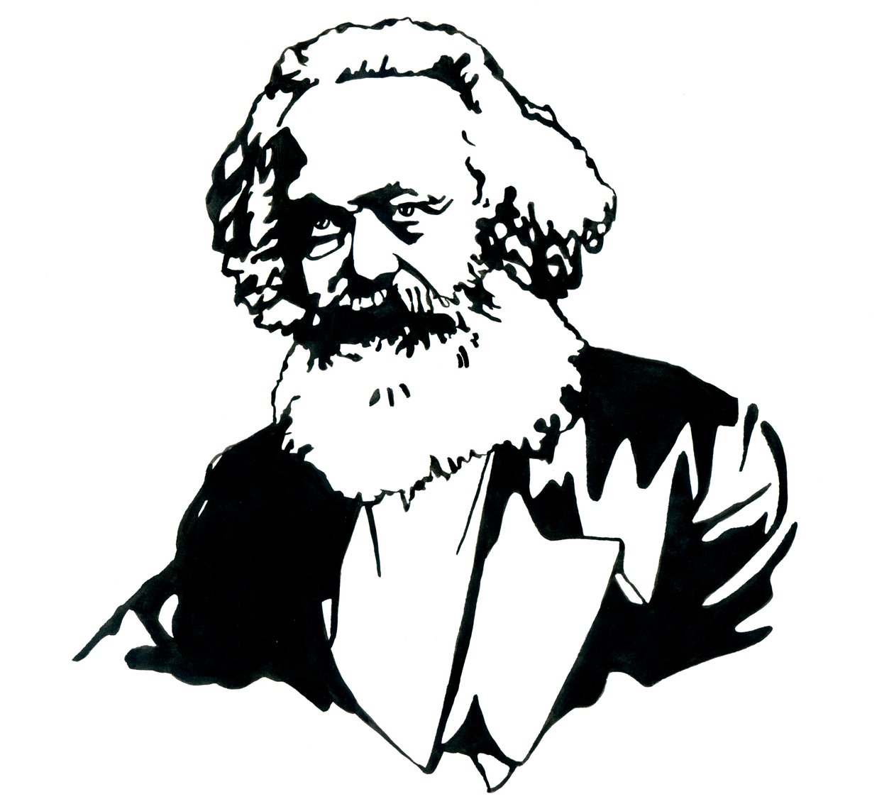Retrato de Karl Marx (1818-1883), filósofo y teórico político de Alessandro Lonati